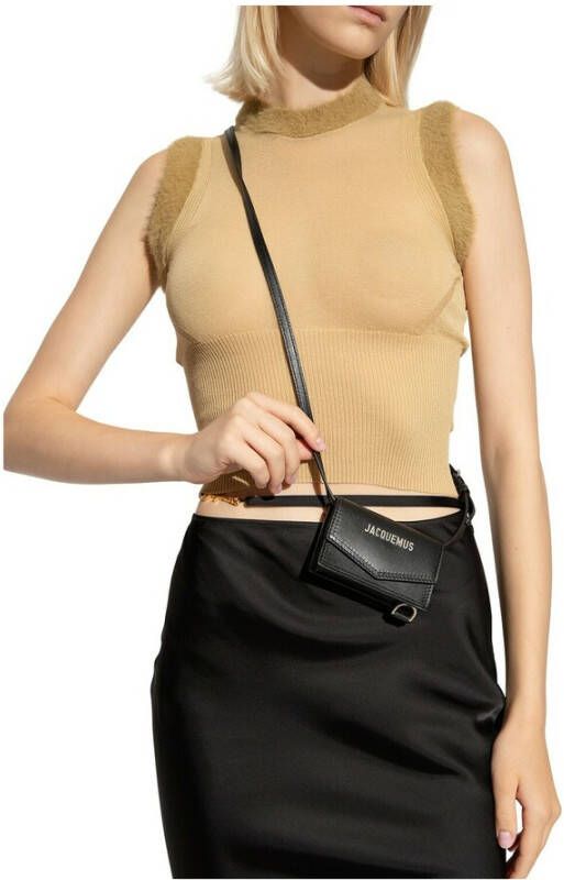 Jacquemus Elegante Leren Cross Body Tas Black Unisex