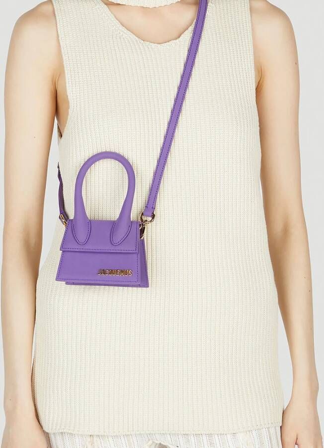 Jacquemus Leren handtas uit Zuid-Frankrijk Paars Dames