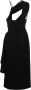 Jacquemus Zwarte asymmetrische jurk met gedrapeerd detail Black Dames - Thumbnail 2