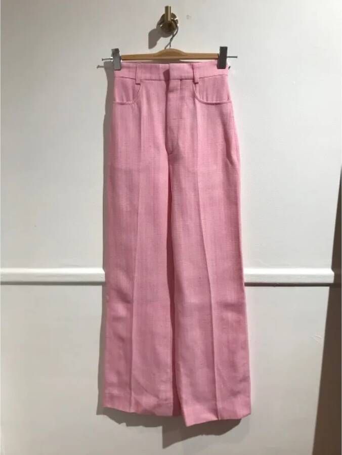 Jacquemus Pre-owned Fabric bottoms Roze Dames