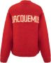 Jacquemus Rode Oversized Alpaca Gebreide Trui met Jacquard Logo Rood Dames - Thumbnail 2