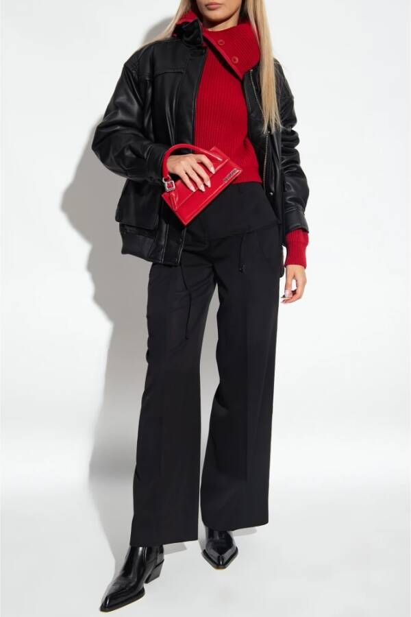 Jacquemus Vega geribbelde trui Rood Dames