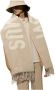 Jacquemus Wollen Logo Jacquard Sjaal Franje Rand Beige Unisex - Thumbnail 2