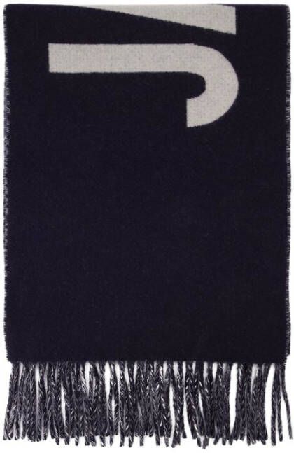Jacquemus Scarf With Logo Blauw Dames