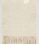 Jacquemus Wollen Logo Jacquard Sjaal Franje Rand Beige Unisex - Thumbnail 7