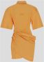 Jacquemus Mini Jurk met Camisa Stijl Oranje Dames - Thumbnail 2
