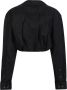 Jacquemus Zwarte Blouse met Spreidkraag en Gerimpeld Detail Zwart Dames - Thumbnail 3