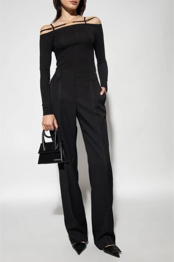 Jacquemus Sierra top with denuded shoulders Zwart Dames