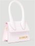 Jacquemus Totes Le Chiquito Top Handle Bag Leather in poeder roze - Thumbnail 3