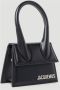 Jacquemus Zwarte Leren Mini Tas met Verstelbare Schouderband Black Dames - Thumbnail 5