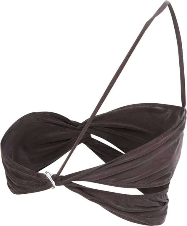 Jacquemus Bruine Asymmetrische Dames Top Ss23 Bruin Dames