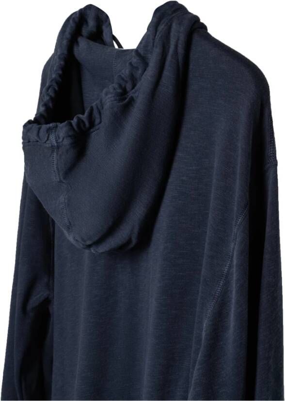 James Perse Sweater met rits Blauw Heren
