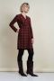 Jane Lushka Korte technische jersey jurk in baksteen Rood Dames - Thumbnail 2