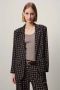 Jane Lushka Lima Blazer-F | Zwart Beige Multicolor Dames - Thumbnail 3