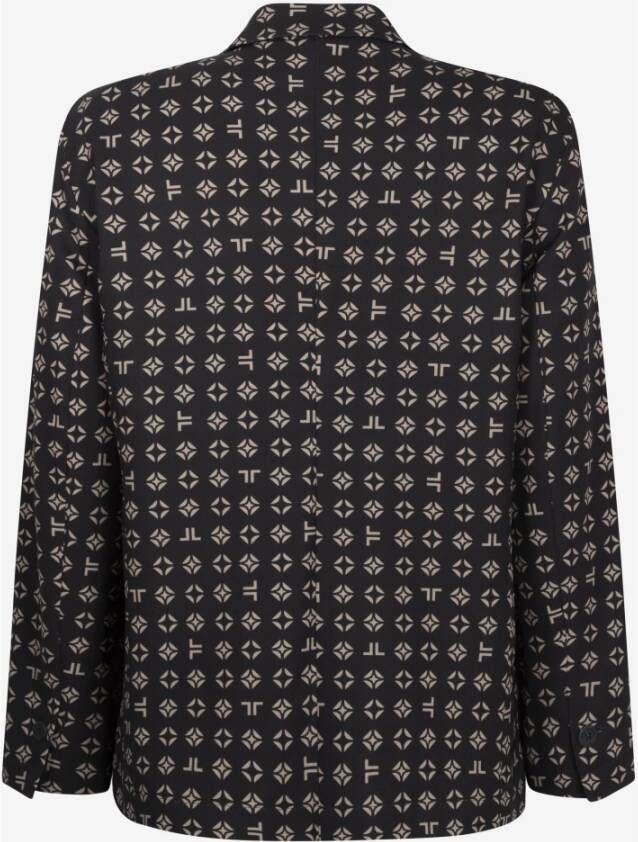Jane Lushka Lima Blazer-F | Zwart Beige Multicolor Dames