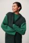 Jane Lushka Luxe Groene Mohair en Wol Mouwloze Cardigan Green Dames - Thumbnail 2