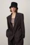 Jane Lushka Oversized Blazer in Donkerbruin Brown Dames - Thumbnail 1