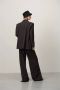 Jane Lushka Oversized Blazer in Donkerbruin Brown Dames - Thumbnail 3