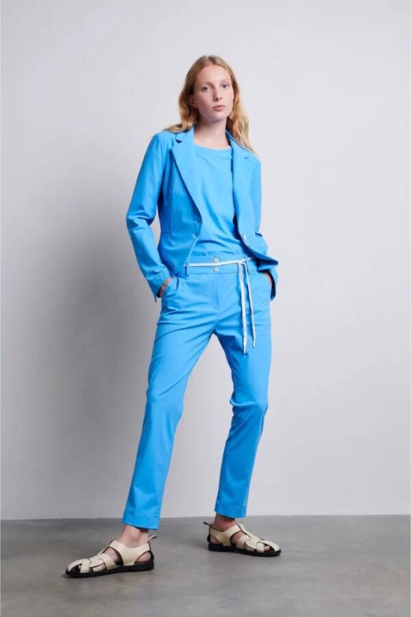 Jane Lushka Slim-fit Trousers Blauw Dames