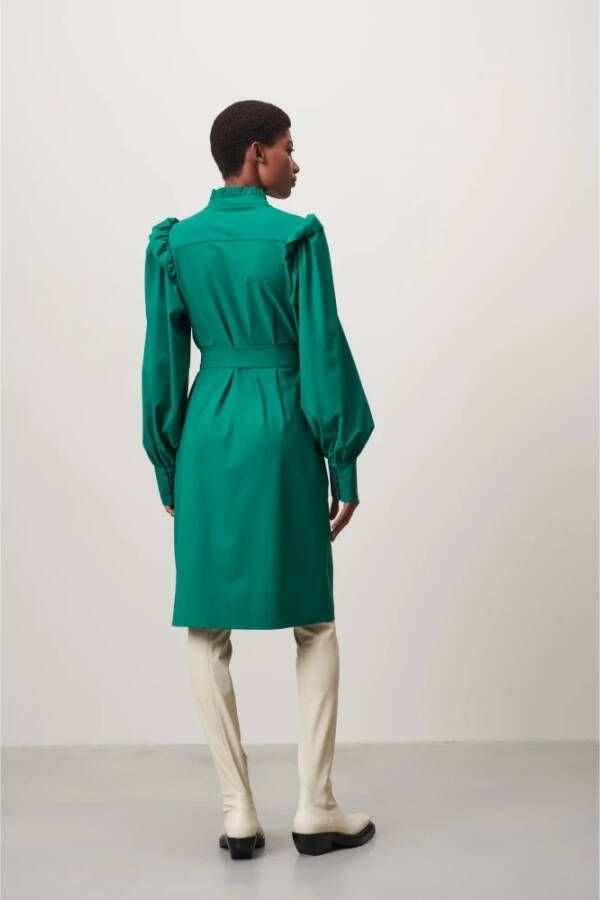 Jane Lushka Stijlvolle Groene Kamelia Jurk Green Dames