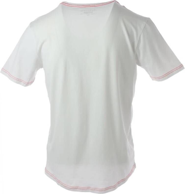 Jeckerson Heren Wit Print T-Shirt met Slim Fit White Heren