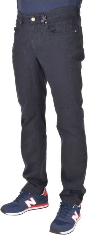 Jeckerson Blauwe Broek met Patch Blauw Heren