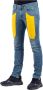 Jeckerson Denim Jeans met Gele Alcantara Patches Blue Heren - Thumbnail 2