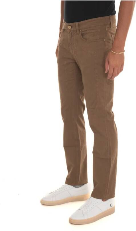 Jeckerson Slim Fit 5-Pocket Broek Bruin Heren