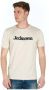 Jeckerson Beige Bedrukt Slim Fit T-shirt Beige Heren - Thumbnail 3