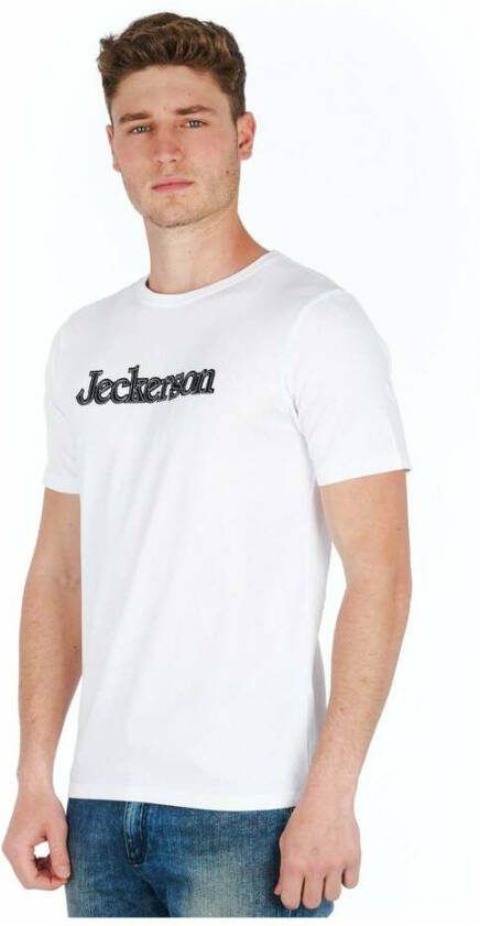 Jeckerson White Cotton T-shirt Wit Heren
