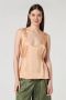 Jijil Zijde Blend Terracotta Tank Top Brown Dames - Thumbnail 2
