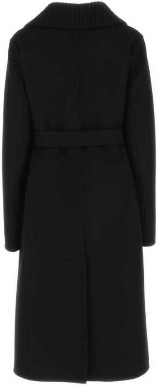 Jil Sander Zwarte wollen blend jas Klassieke stijl Zwart Dames