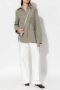 Jil Sander Saliegroene wollen blouse met brede kraag Green Dames - Thumbnail 2