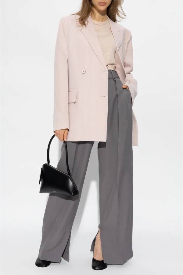 Jil Sander Dubbelrijige oversized jas Roze Dames