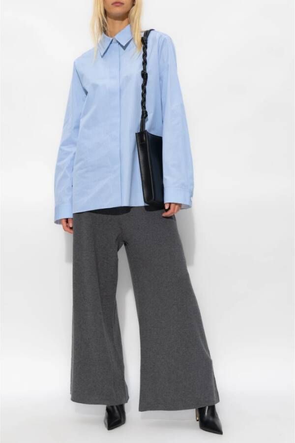 Jil Sander Gestreept overhemd Blauw Dames