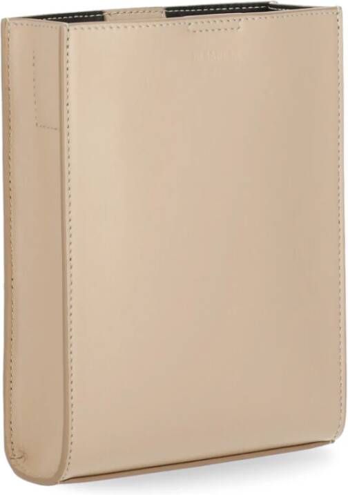 Jil Sander Beige Leren Schoudertas voor Heren Beige Heren