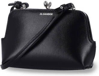 Jil Sander Handtas Leer 9x15x5 cm Zwart Dames