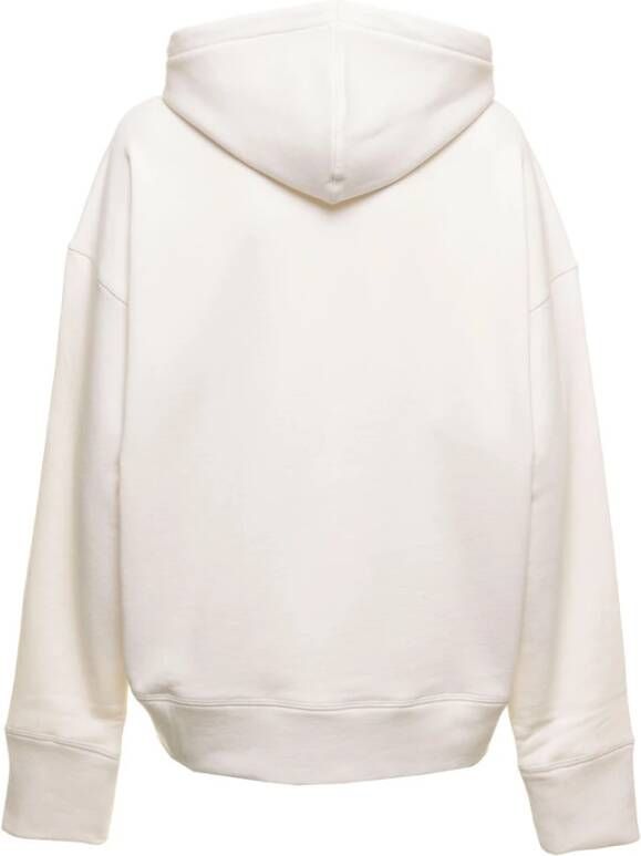 Jil Sander Witte Katoenen Hoodie voor Dames Wit Dames