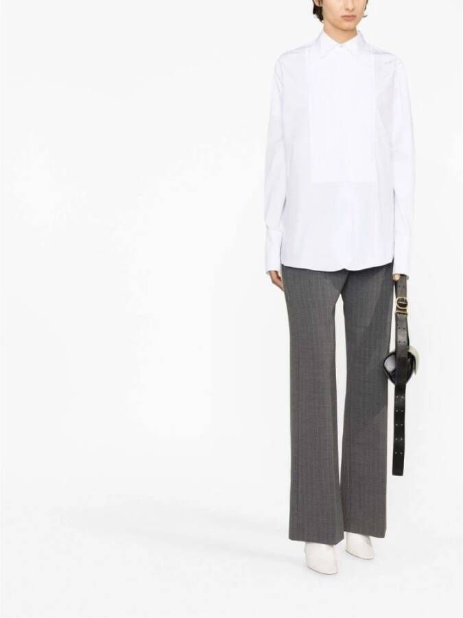 Jil Sander Plisse Shirt Stijlvol en Trendy Wit Dames