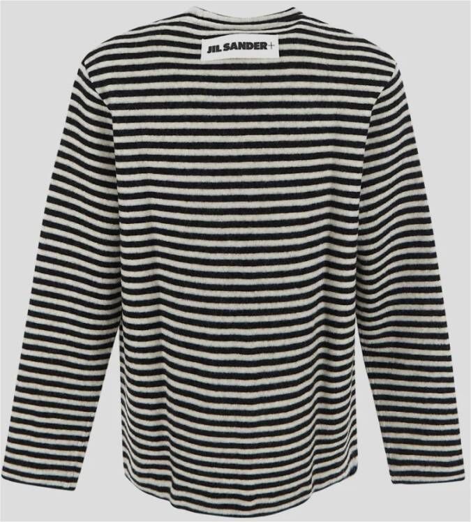 Jil Sander Gestreepte Compacte Jersey van Wol Meerkleurig Heren