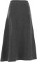 Jil Sander Luxe Grijze Wollen Midi Rok Grijs Dames - Thumbnail 2