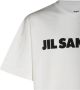 Jil Sander Witte Crew Neck T-shirts en Polos met Bedrukt Logo White Heren - Thumbnail 12