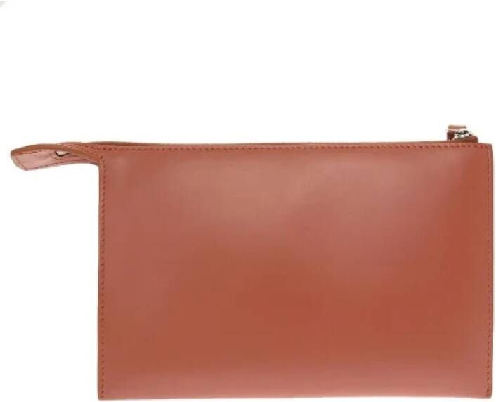 Jil Sander Pre-owned Leather clutches Roze Unisex