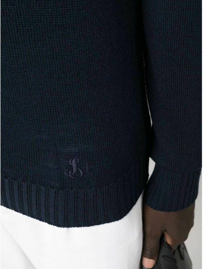Jil Sander Round-neck Knitwear Blauw Heren