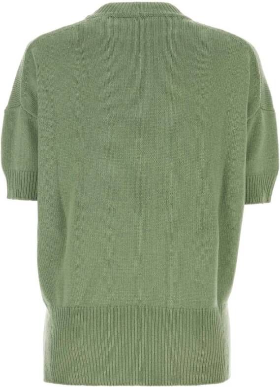 Jil Sander Pastelgroene Wollen Trui Groen Dames