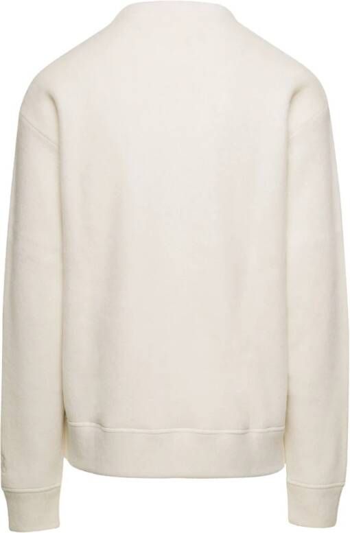 Jil Sander Witte Alpaca Blend Trui voor Heren Wit Heren