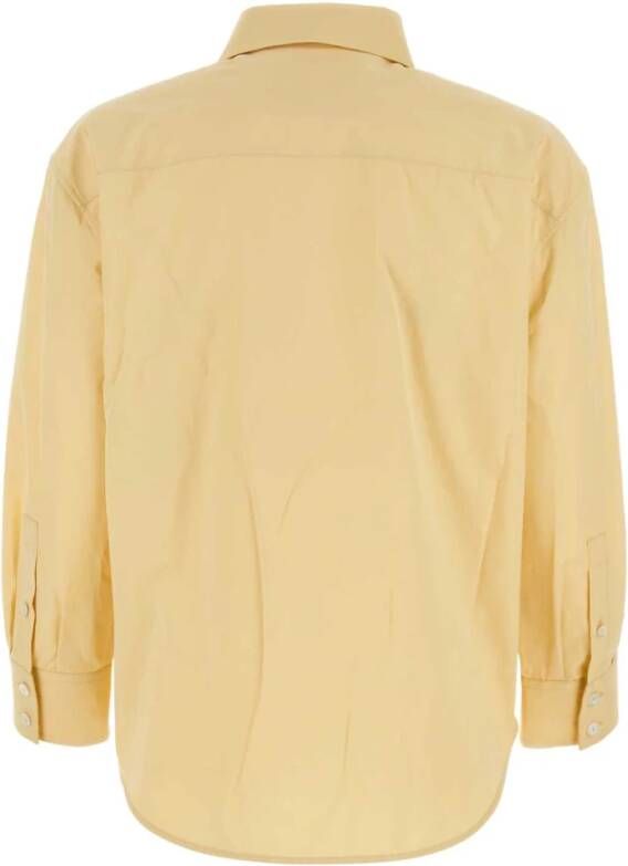 Jil Sander Verhoog je stijl met oversized poplin overhemd Geel Dames