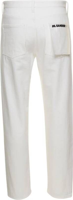 Jil Sander Premium Witte Straight Jeans voor Heren Wit Heren
