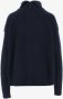 Jil Sander Navy Cashmere Blend Turtleneck Sweater Blauw Dames - Thumbnail 2