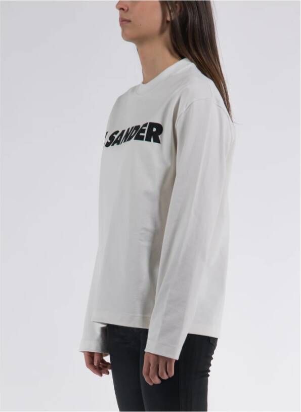 Jil Sander Lange mouwen T-shirt met ronde hals Wit Dames